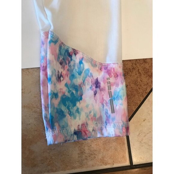 pbx pro pink and blue cotton candy like print athletic leggings size small - Picture 11 of 12
